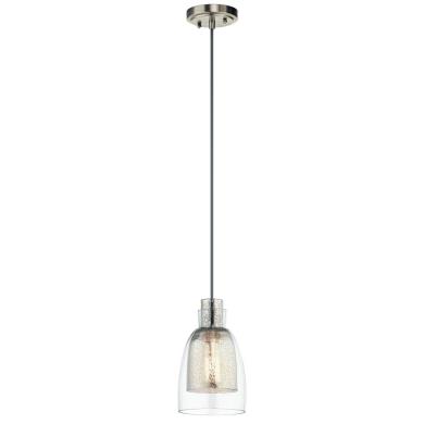 kichler lighting 43625ni evie 10 one light mini pendant