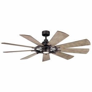 Gentry - Ceiling Fan with Light Kit - with Lodge/Country/Rustic inspirations - 16.5 inches tall by 65 inches wide