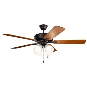 Basics Pro Premier - Ceiling Fan with Light Kit - with Traditional inspirations - 18.5 inches tall by 52 inches wide