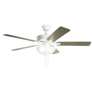 Basics Pro Select - Ceiling Fan with Light Kit - with Traditional inspirations - 17.5 inches tall by 52 inches wide